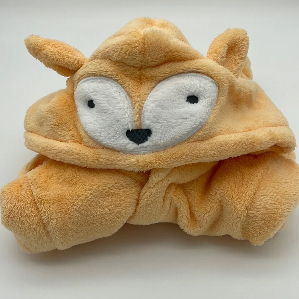 Cloud Island Target Baby Fox Plush Hooded Bath Robe - Peach Orange